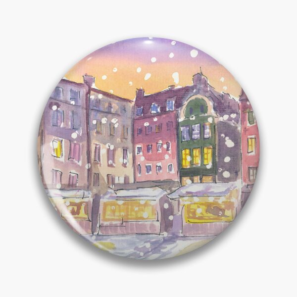 Item preview, Stockholm Winter Scene at Nightly Gamla Stan designed and sold by artshop77.