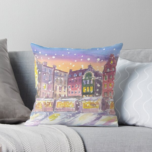 Item preview, Escena invernal de Estocolmo en el Nightly Gamla Stan designed and sold by artshop77.