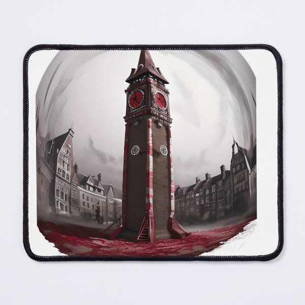 Item preview, A Blood red clocktower designed and sold by creative-cub.