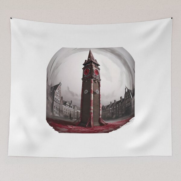 Item preview, A Blood red clocktower designed and sold by creative-cub.