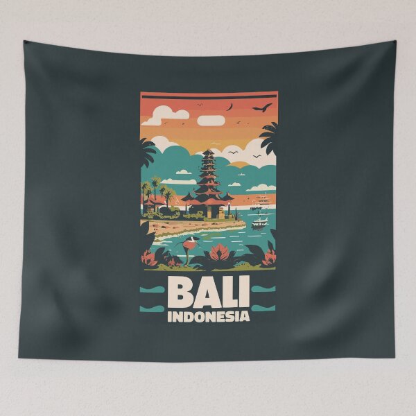 Item preview, A Vintage Travel Art of Bali Indonesia designed and sold by GoodOldVintage.