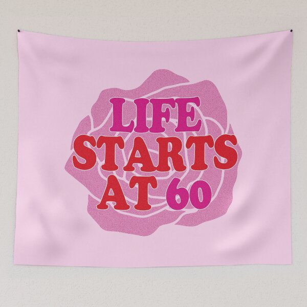 Item preview, Happy 60th Birthday - Life starts at 60  designed and sold by EunsooLee.