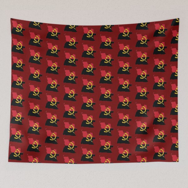 Item preview, Angola Country Shape Flag designed and sold by Rachael Taylor.