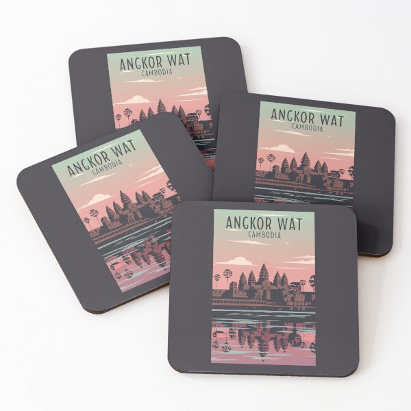 Item preview, A Vintage Travel Art of Angkor Wat - Cambodia designed and sold by GoodOldVintage.