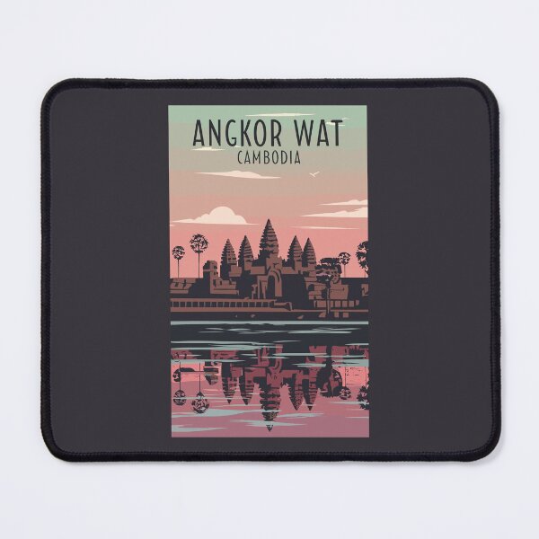 Item preview, A Vintage Travel Art of Angkor Wat - Cambodia designed and sold by GoodOldVintage.