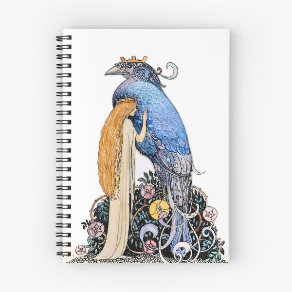 Item preview, El pájaro azul - Ilustración de cuento de hadas sueco de John Bauer 1911 designed and sold by Arwen-Art.