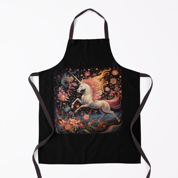 Item preview, Unicorn Fantasy Flowers Rainbow Equestrian Gift designed and sold by Saltycrowshop.