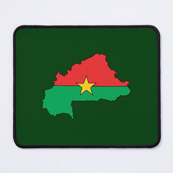 Item preview, Burkina Faso Country Shape Flag designed and sold by Rachael Taylor.