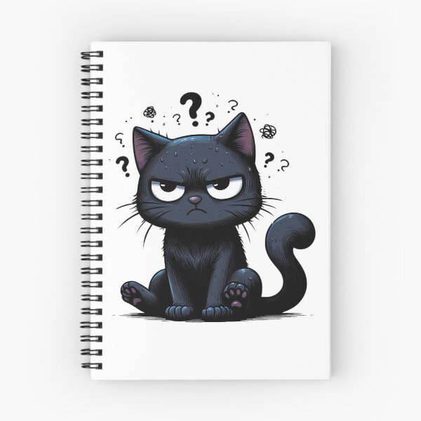 Item preview,  angry confused b l a c k cat designed and sold by luckymando.