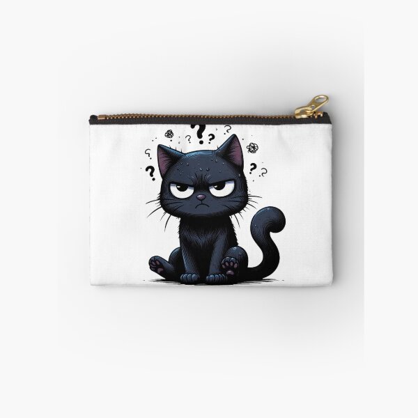 Item preview,  angry confused b l a c k cat designed and sold by luckymando.