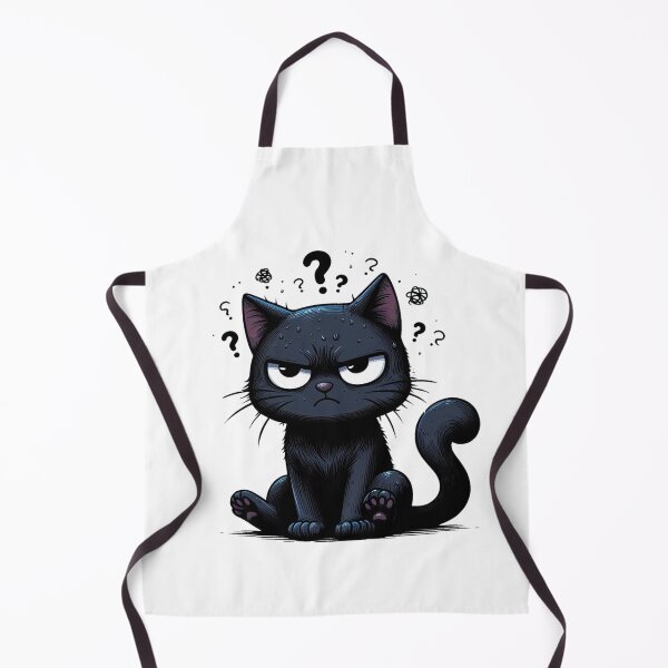 Item preview,  angry confused b l a c k cat designed and sold by luckymando.