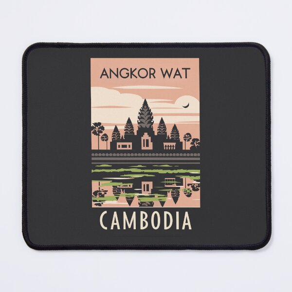 Item preview, A Vintage Travel Art of Angkor Wat - Cambodia designed and sold by GoodOldVintage.