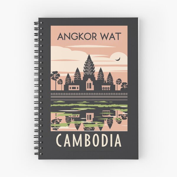 Item preview, A Vintage Travel Art of Angkor Wat - Cambodia designed and sold by GoodOldVintage.