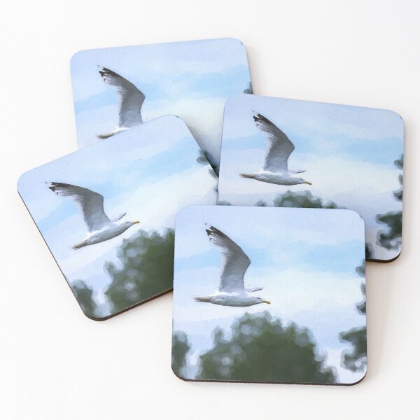 Item preview, Digital illustration of a Herring Gull in flight. designed and sold by RobThorley.