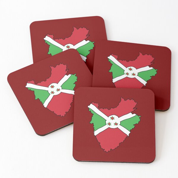 Item preview, Burundi country shape flag designed and sold by Rachael Taylor.