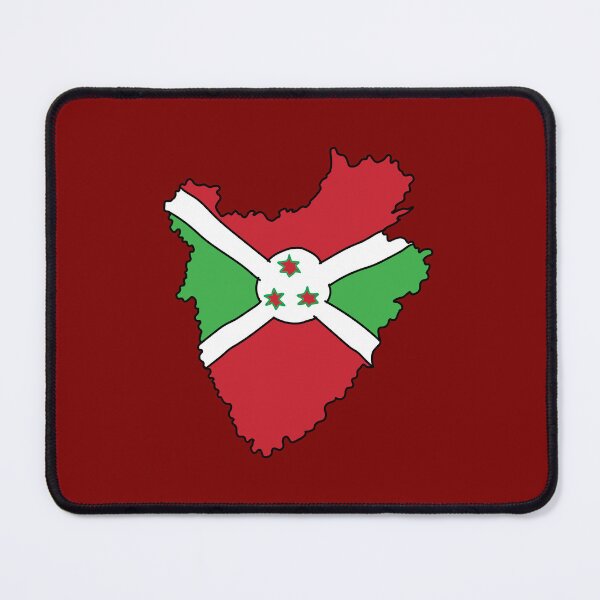 Item preview, Burundi country shape flag designed and sold by Rachael Taylor.