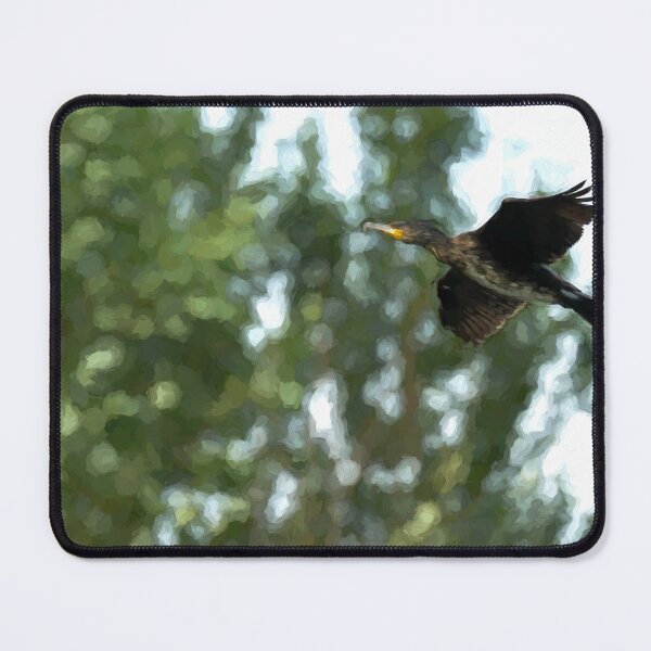 Item preview, Digital illustration of a Cormorant, Phalacrocorax carbo flying. designed and sold by RobThorley.