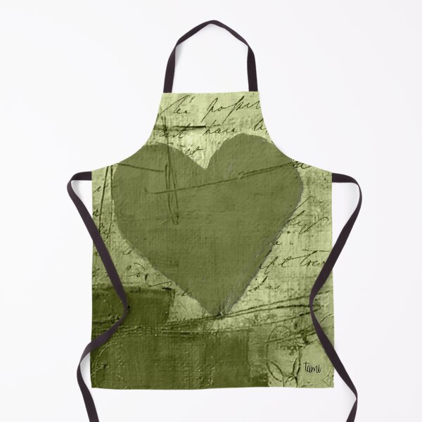 Item preview, Green heart on green background, portrait designed and sold by a3-studio.