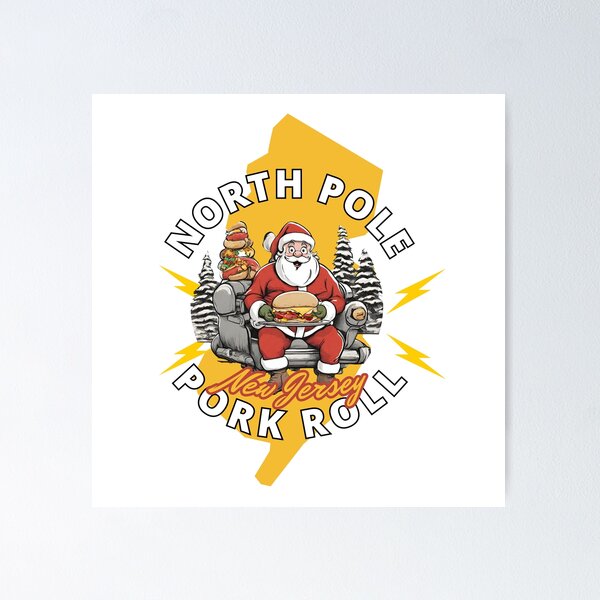 Item preview, North Pole Pork Roll | Santa | New Jersey  designed and sold by TheJerseyFolks.