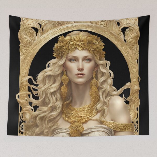 Item preview, Demeter the goddess Greek mythology myth art drawing design designed and sold by TheLocoShop.