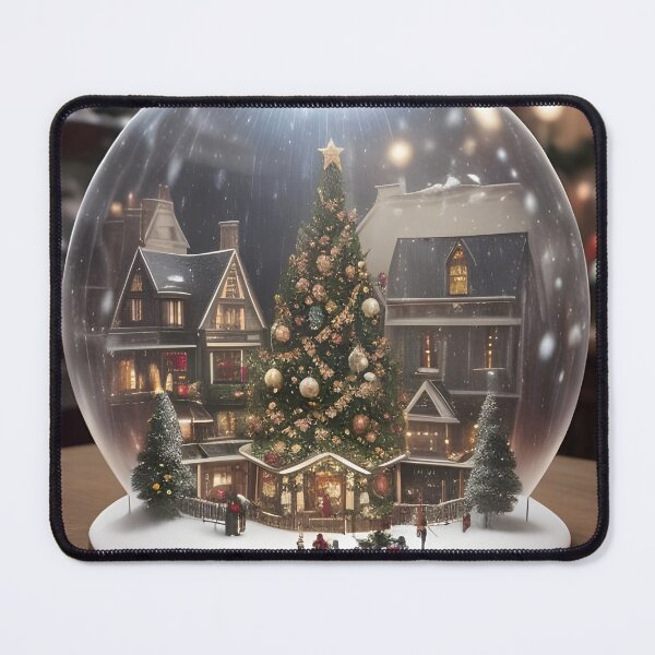 Item preview, Christmas tree in a victorian village in a snowglobe designed and sold by Feebleeona.