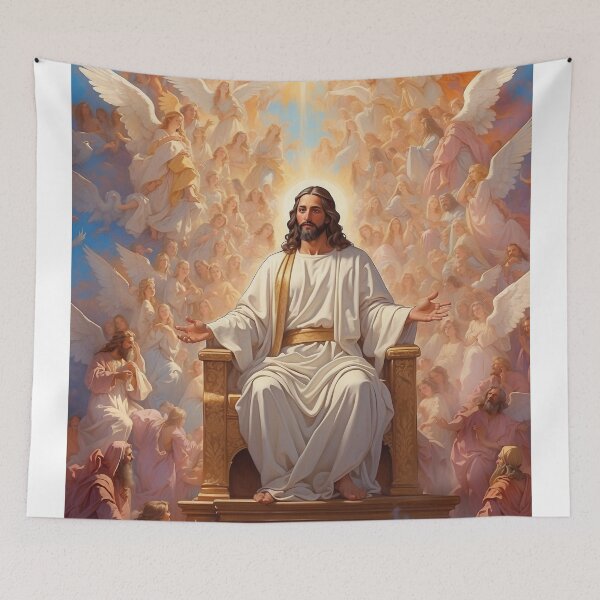 Item preview, Angel Jesus in Heaven, Christian Art for Gifts - Jesus designed and sold by HeavenArtStudio.