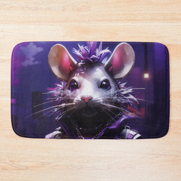 Item preview, Punk Mouse on Purple Background designed and sold by BitPunk.