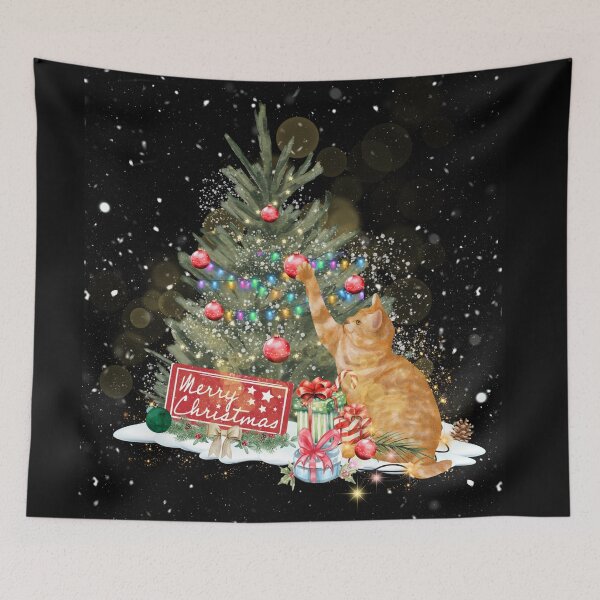 Item preview, "DON'T Trust Your Cat" Funny and Cute Christmas graphic design with Dark Background  :) designed and sold by Lunardreams54.