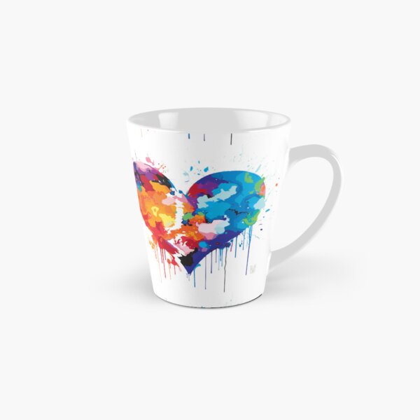Vista previa del artículo con la obra «Fragmentos de sentimientos: Espectro Explosivo de Amor y Dolor en Corazones de Acuarela», diseñado y vendido por MosquitoDesign1.