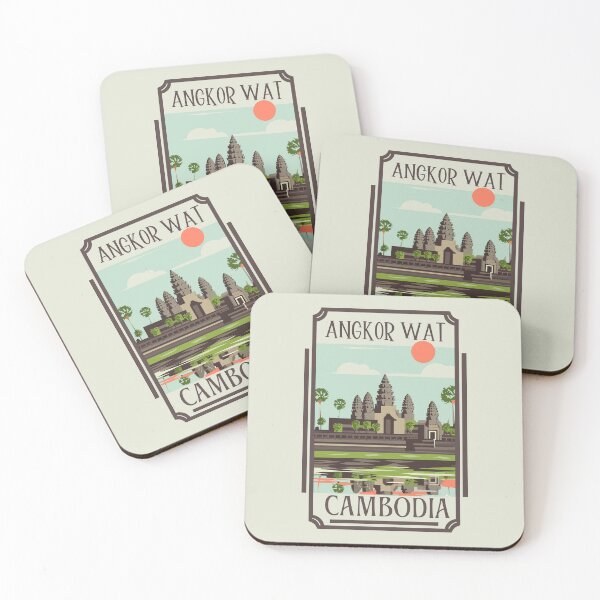 Item preview, A Vintage Travel Art of Angkor Wat - Cambodia designed and sold by GoodOldVintage.
