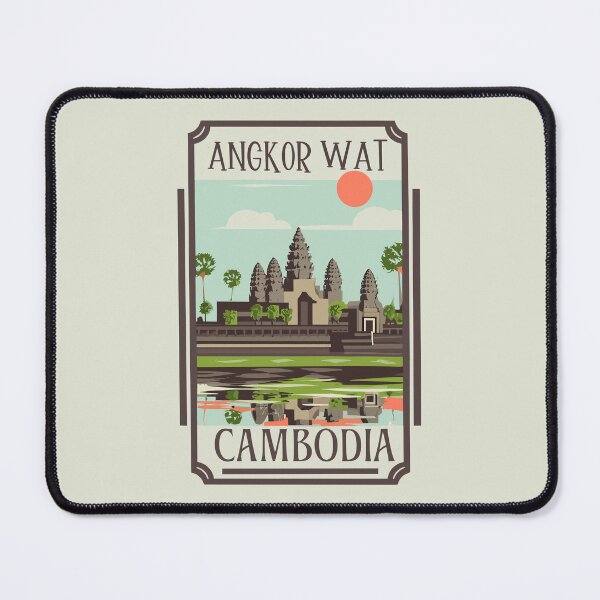 Item preview, A Vintage Travel Art of Angkor Wat - Cambodia designed and sold by GoodOldVintage.
