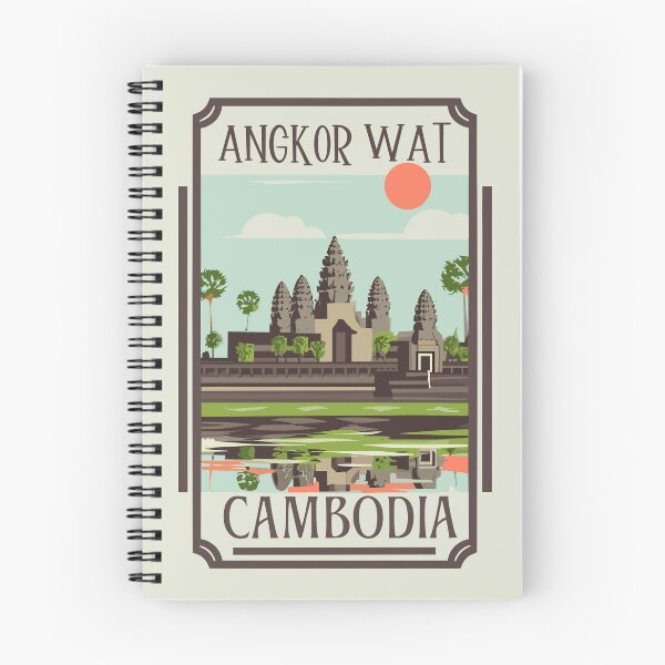 Item preview, A Vintage Travel Art of Angkor Wat - Cambodia designed and sold by GoodOldVintage.