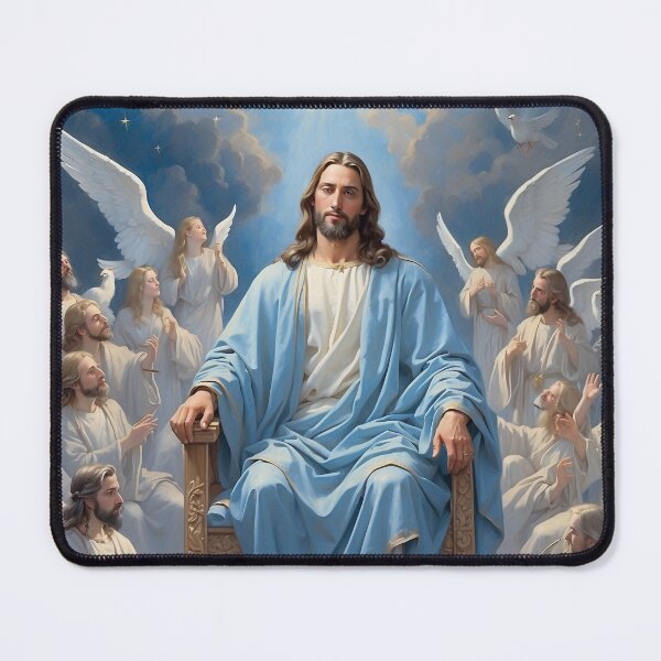 Item preview, Angel Jesus Christ in Heaven, Christian Art for Gifts - Christian designed and sold by HeavenArtStudio.