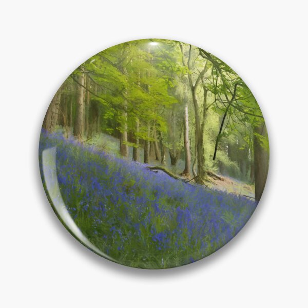 Item preview, A digital oil painting of woodland bluebell flowers. designed and sold by RobThorley.
