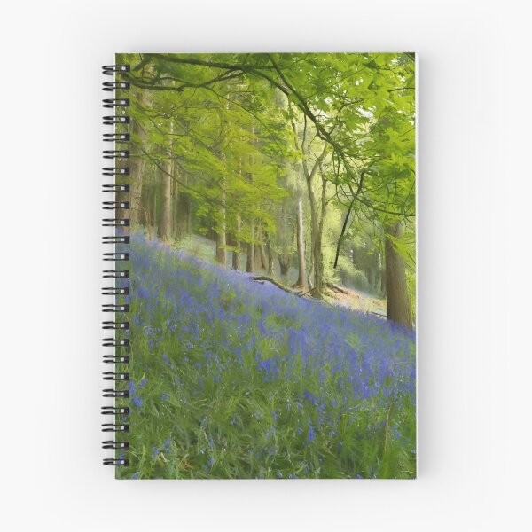 Item preview, A digital oil painting of woodland bluebell flowers. designed and sold by RobThorley.