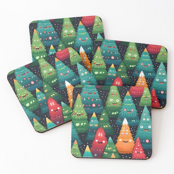 Item preview, Christmas Tree Oddities Seamless Pattern designed and sold by MeawExoplanet.