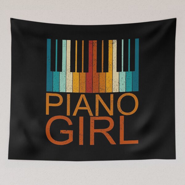 Item preview, Piano Girl, Piano’s key with vintage colors and texture designed and sold by CJansuebsri.
