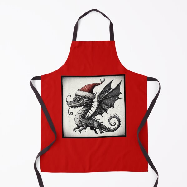 Item preview, Dragon in Santa Hat designed and sold by PickledjoArt.