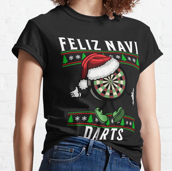 Artikel-Vorschau von Feliz Navi Darts Lustiges Weihnachts-Dartboard-Weihnachts-Dart-Wortspiel, designt und verkauft von Numpties.
