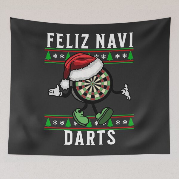 Artikelvorschau, Feliz Navi Darts Lustiges Weihnachts-Dartboard-Weihnachts-Dart-Wortspiel entworfen und verkauft von Numpties.