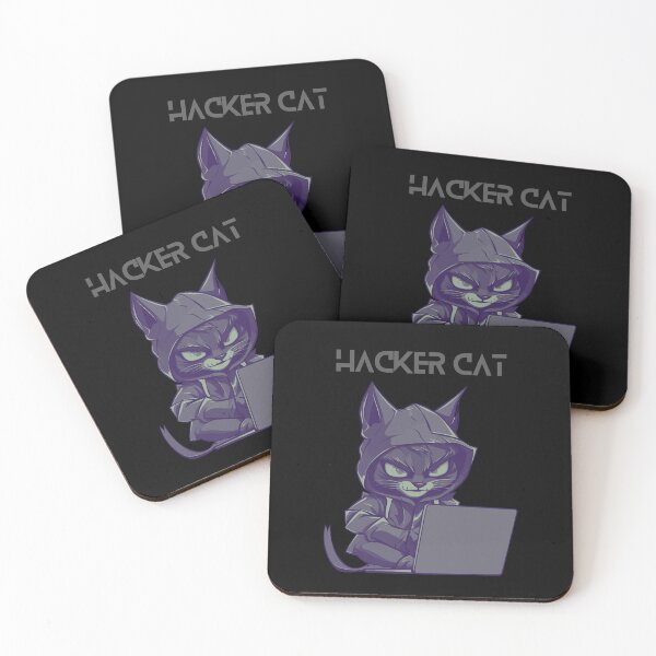 Item preview, Hacker cat designed and sold by MotionWaves.