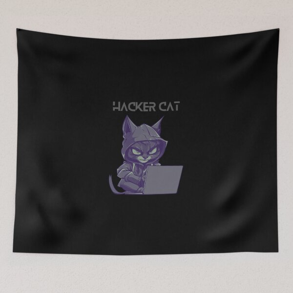 Item preview, Hacker cat designed and sold by MotionWaves.