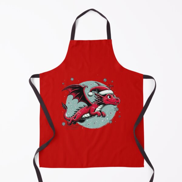 Item preview, Flying Dragon in Santa Hat designed and sold by PickledjoArt.