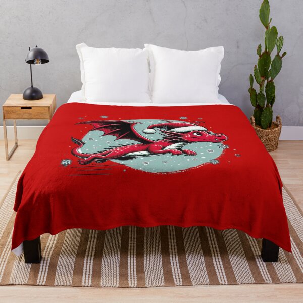 Item preview, Flying Dragon in Santa Hat designed and sold by PickledjoArt.