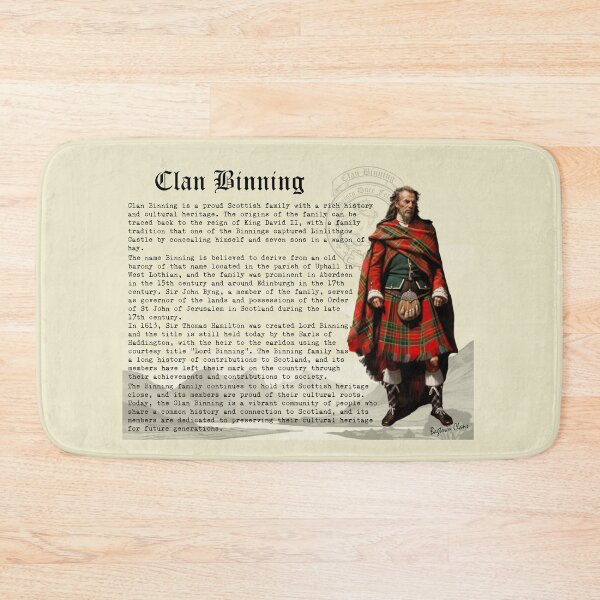 Item preview, Clan Binning Scottish History  designed and sold by BagTown Clans.