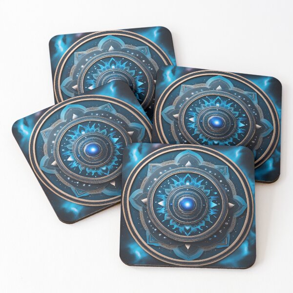 Item preview, Neon Galactic Tranquility Mandala Art designed and sold by SpiritualManda.