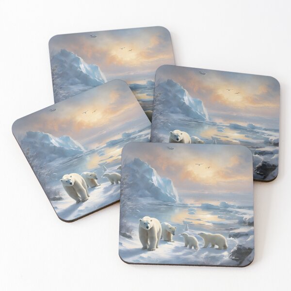 Item preview, Polar bear family in the Arctic in summer designed and sold by Didier Junk.