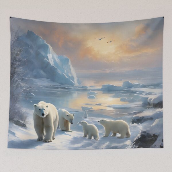 Item preview, Polar bear family in the Arctic in summer designed and sold by Didier Junk.