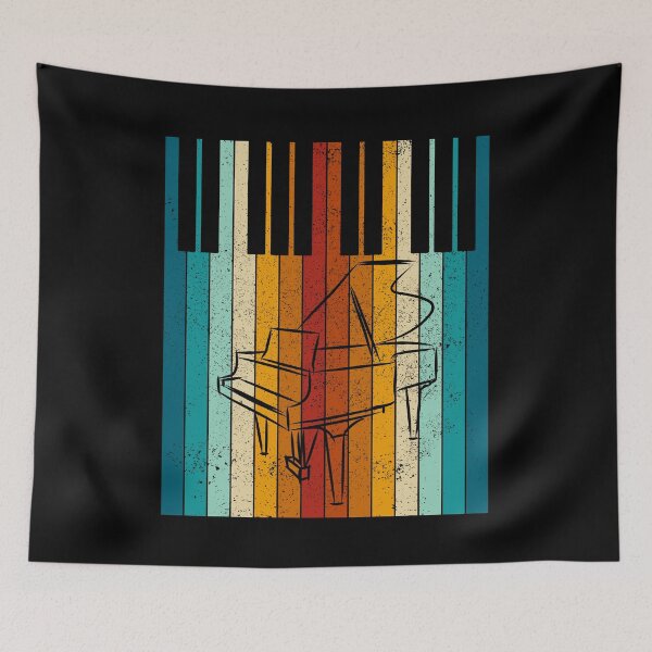 Item preview, Line Art Of Piano, Piano’s key with vintage colors and texture designed and sold by CJansuebsri.