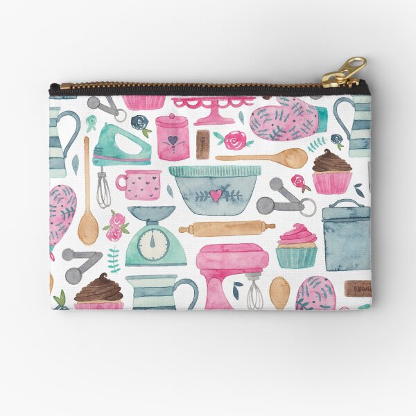 Vintage Baking Pattern Zipper Pouch